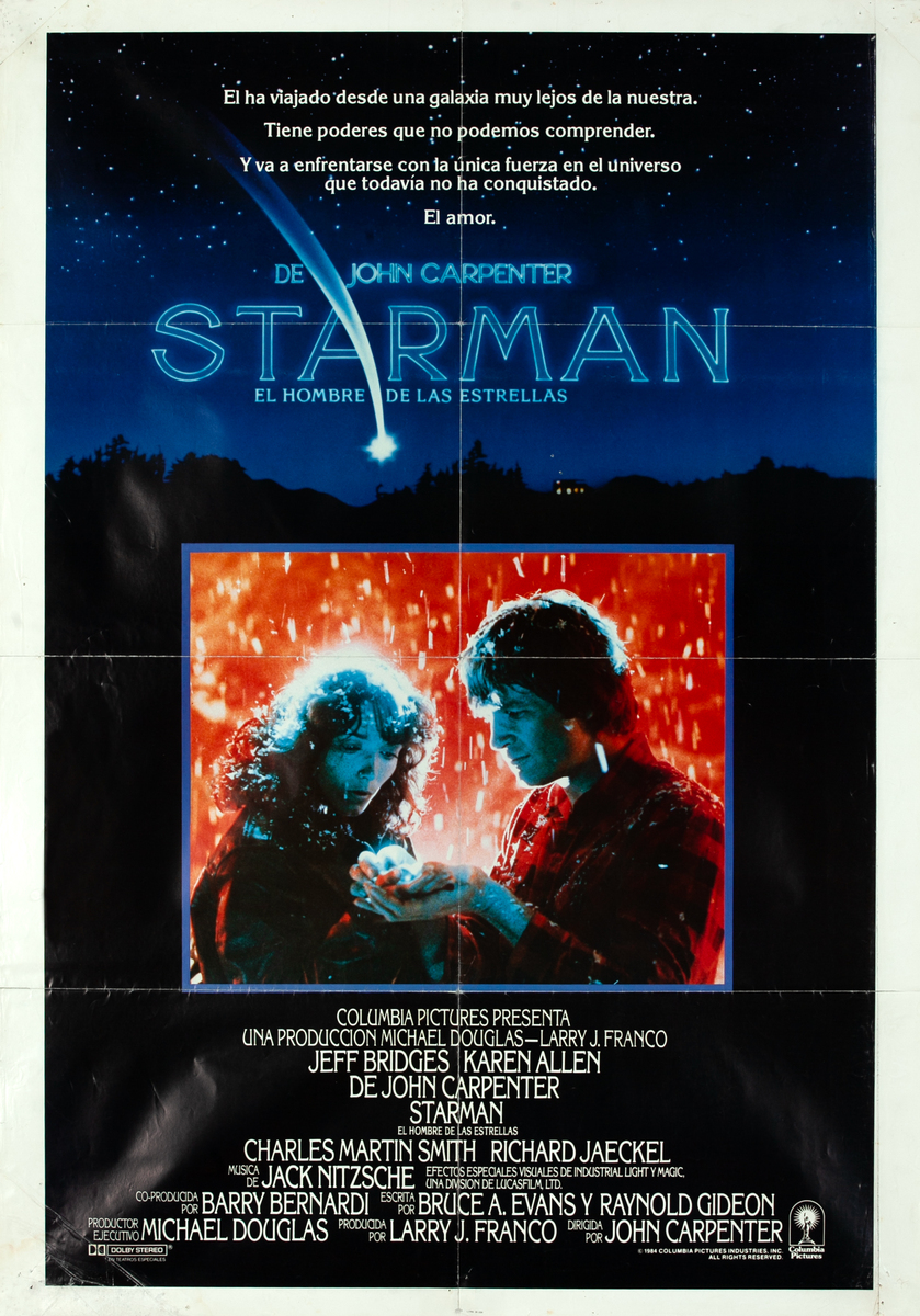 John Carpenter's Starman Spanish 1 Sheet Movie Poster