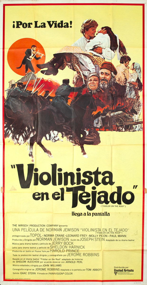 Fiddler on the Roof, Spanish 3 Sheet Movie Poster 