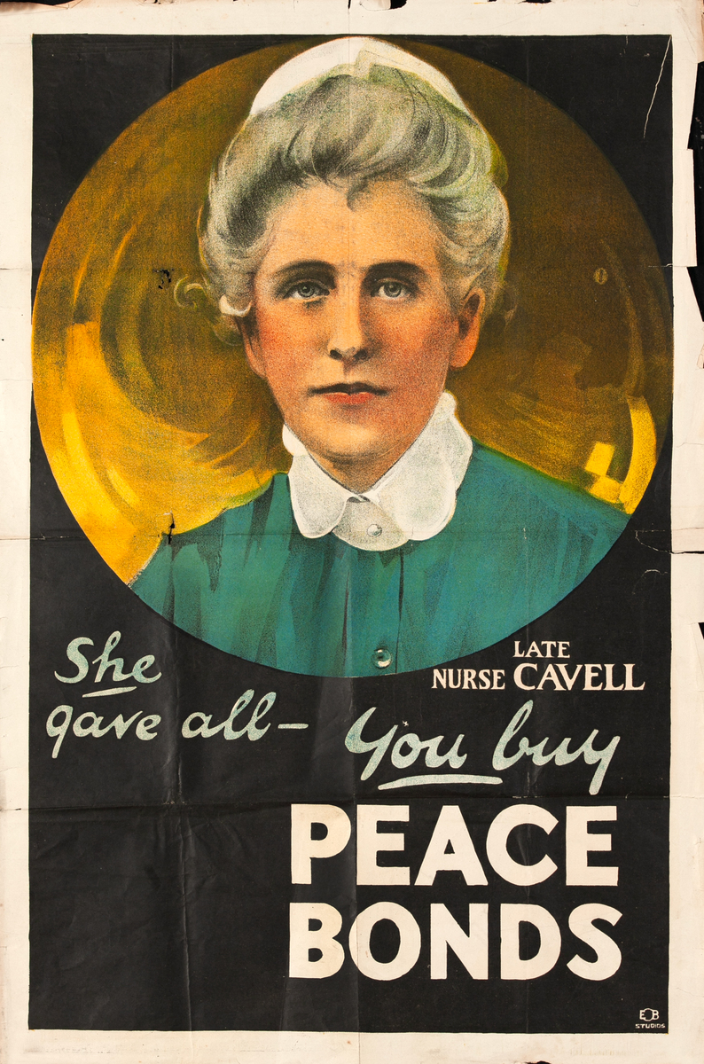 She Gave All - You Buy Peace Bonds Original WWI Australian Bond Poster