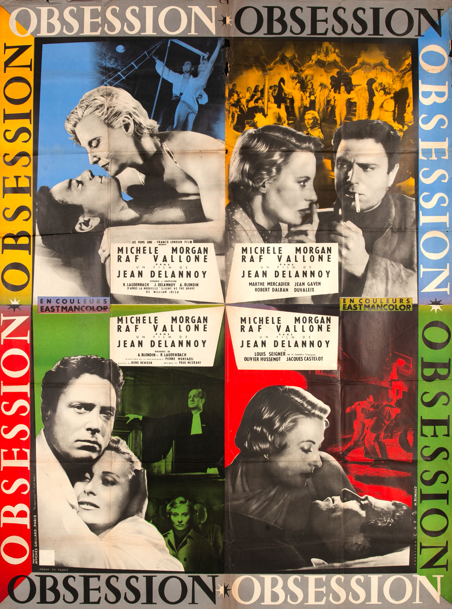 Obsession, the 1954 Large Format Spanish Movie Poster