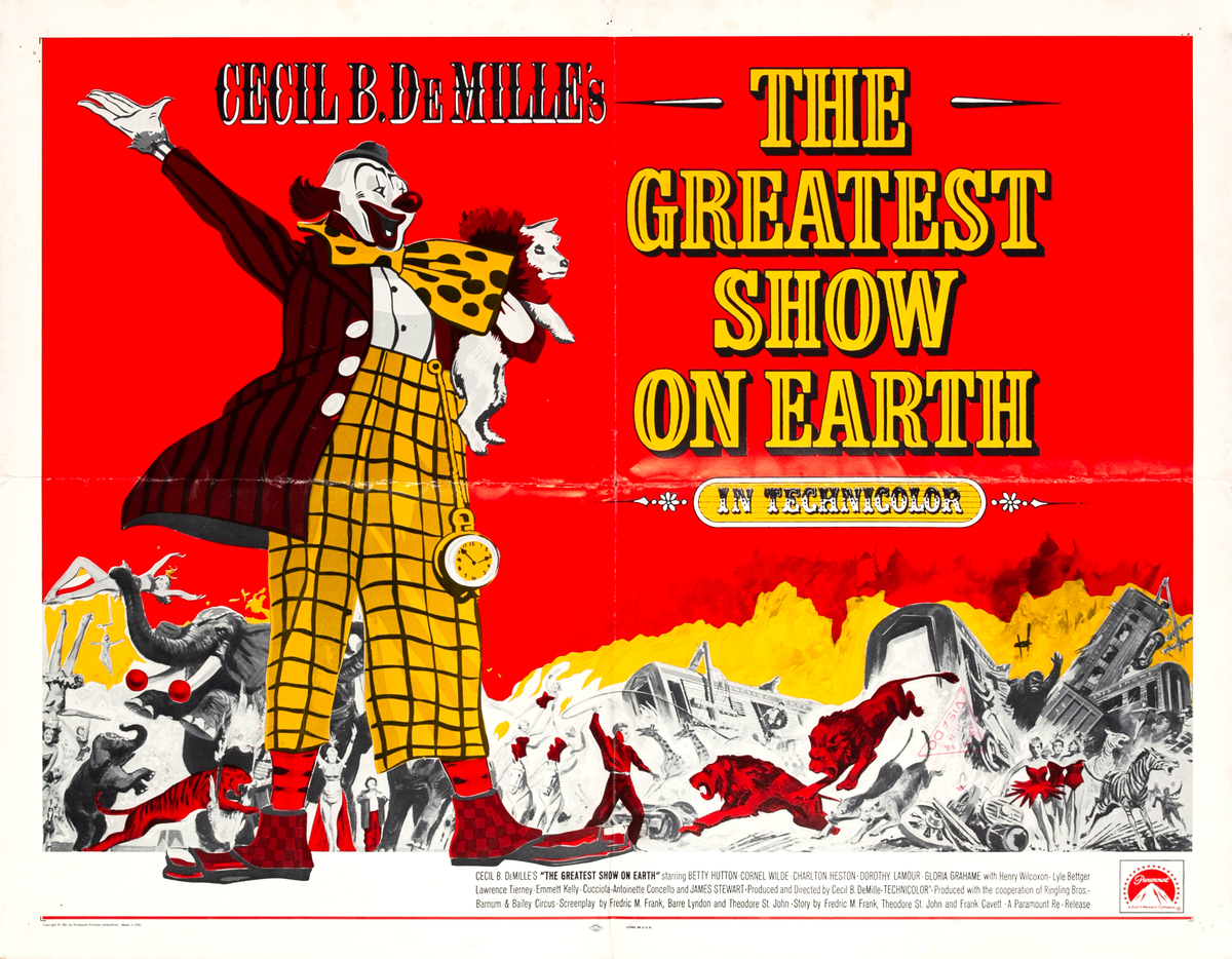 The Greatest Show on Earth, 1/2 Sheet Movie Poster (r1970s)