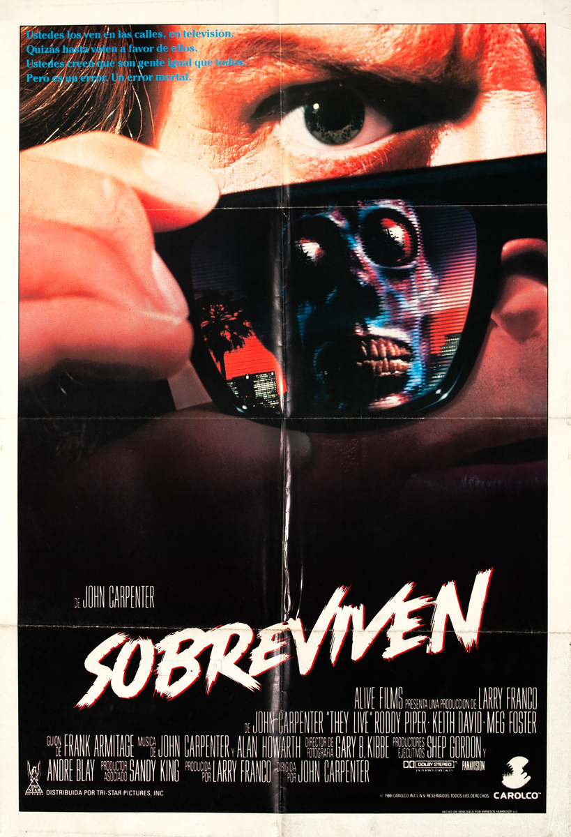 They Live Spanish 1 Sheet Movie Poster