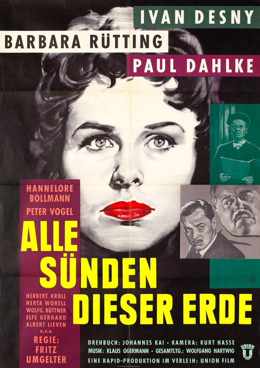 All the Sins of the Earth West German Movie Poster