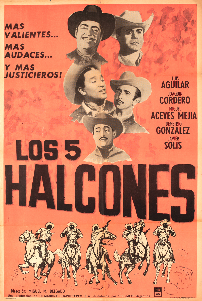 Los Cinco Halcones, Argentinian Movie Poster The Five Falcons