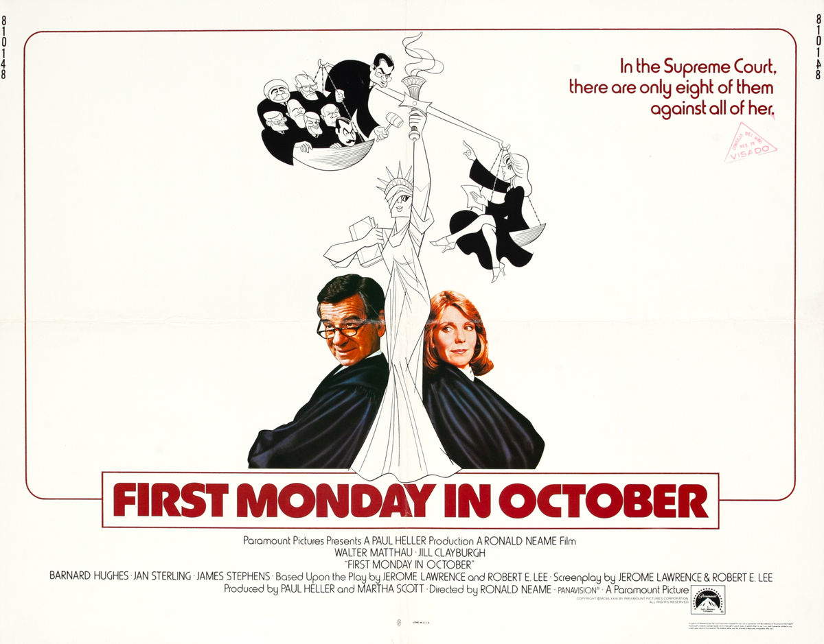 First Monday in October 1/2 Sheet Movie Poster