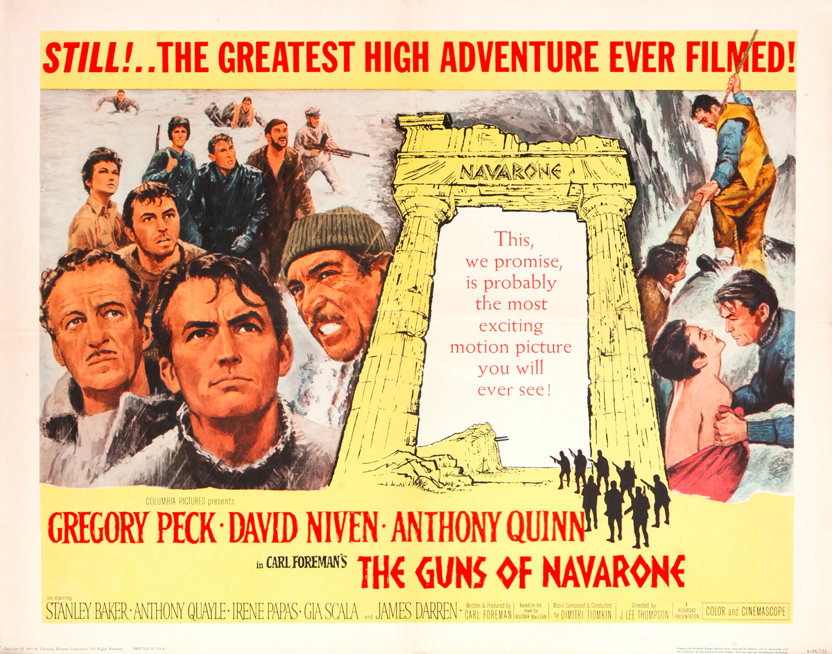 The Guns of Navarone,  1/2 Sheet Movie Poster 