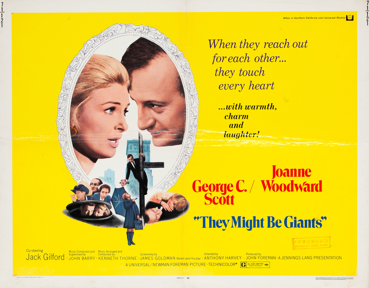 They Might Be Giants, 1/2 Sheet Movie Poster