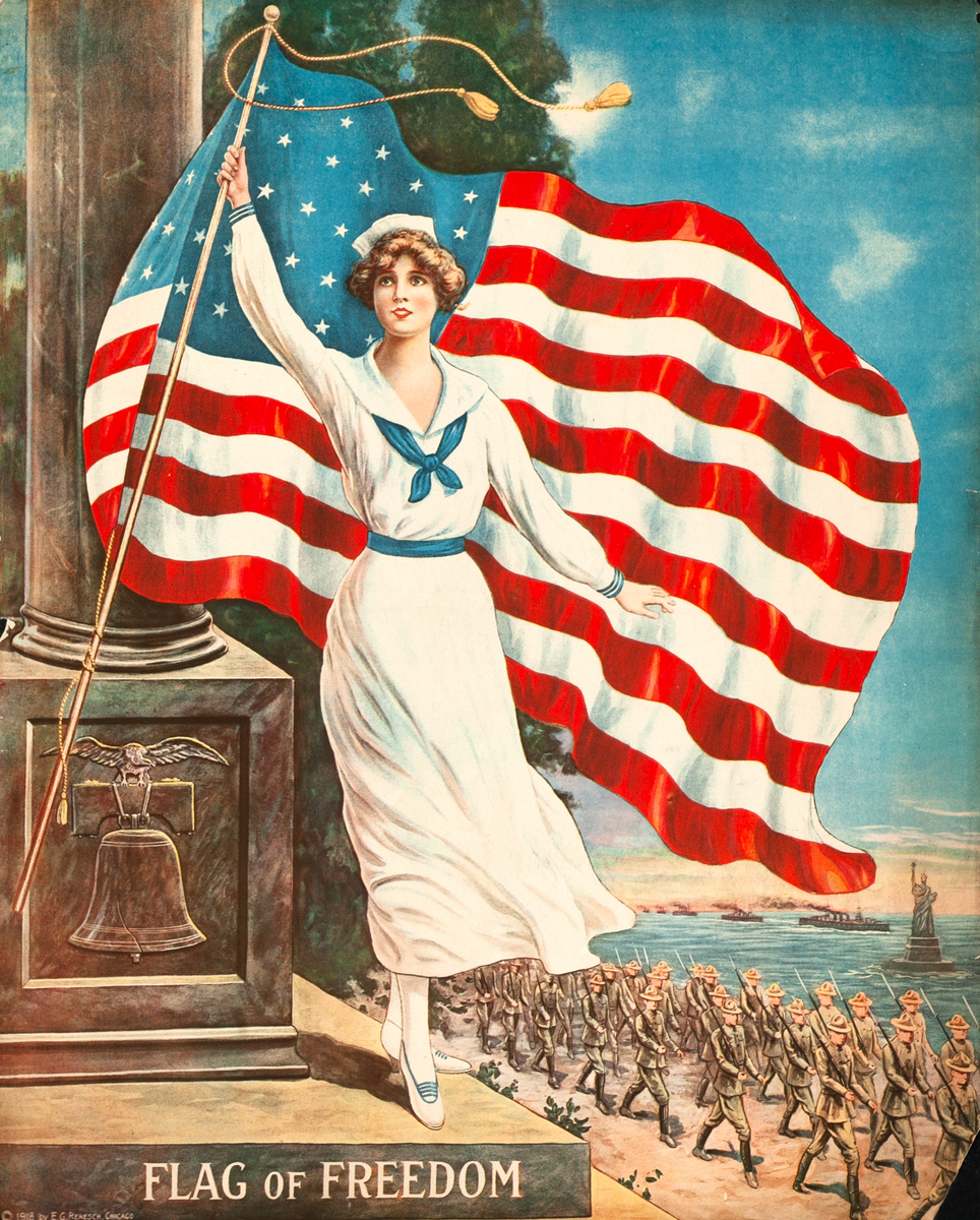 Flag of Freedom Original WWI Poster