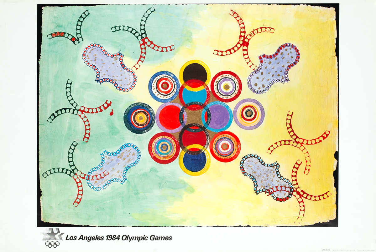 Lynda Benglis Original Los Angeles 1984 Olympic Games Poster