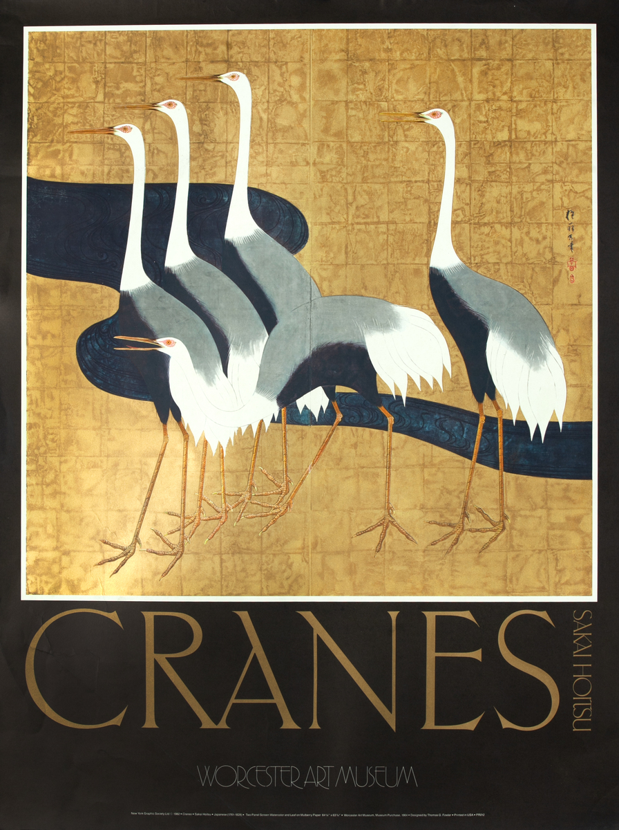 Cranes Original Worcester Art Museum Poster