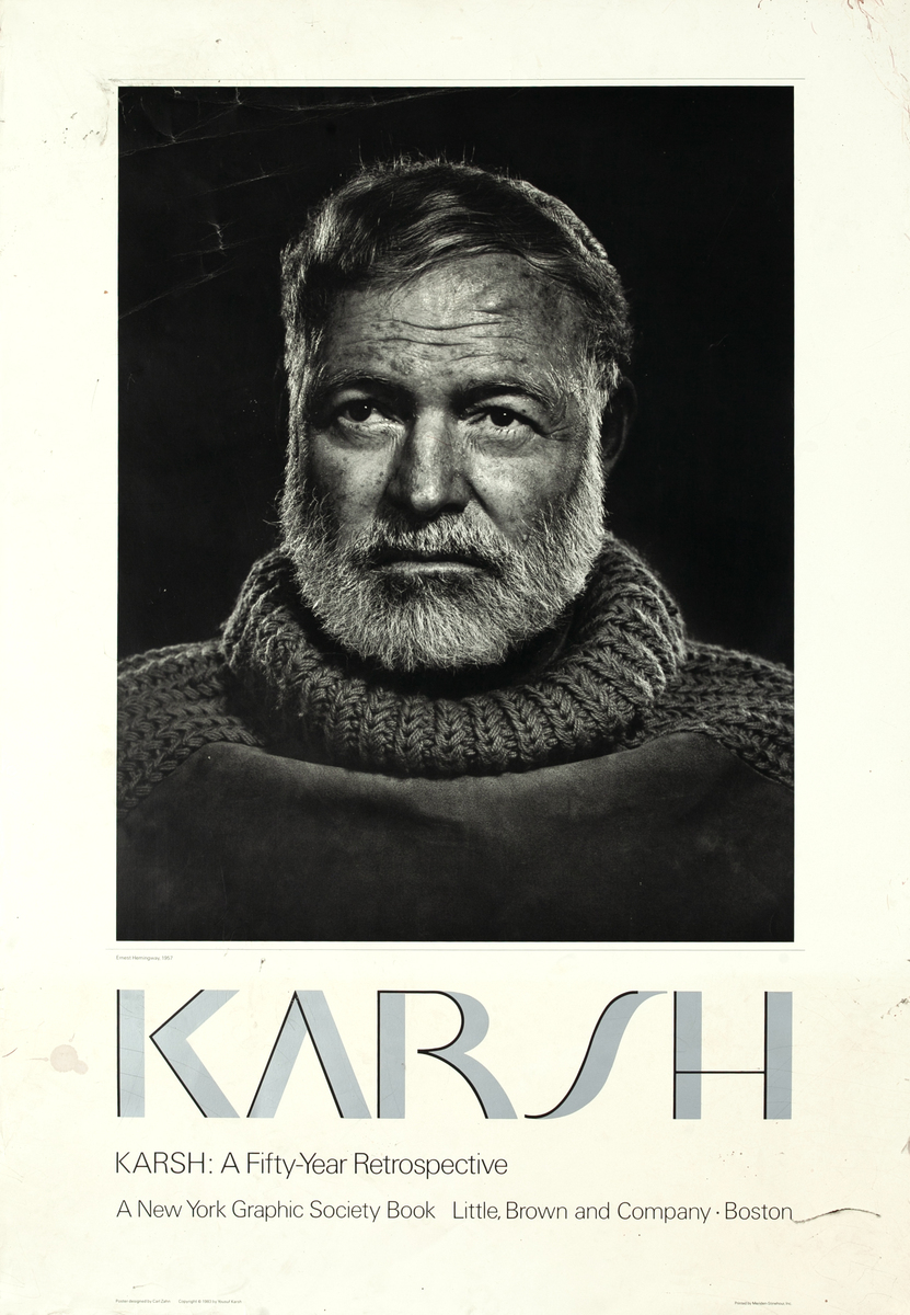 Karsh: A Fifty Year Retrospective Original Advertising Poster Ernest Hemingway