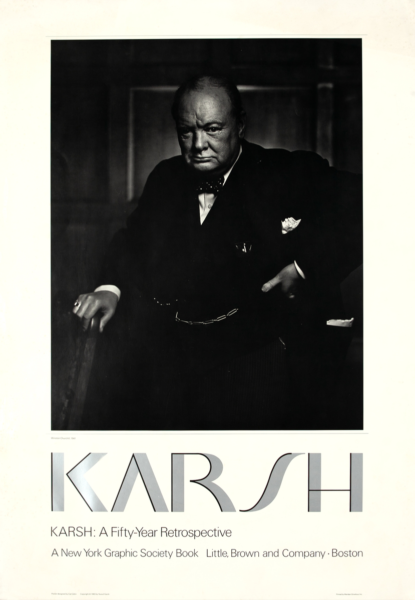 Karsh: A Fifty Year Retrospective Original Advertising Poster Winston Churchill