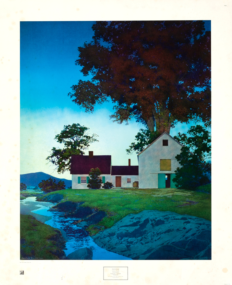 Maxfield Parrish Twilight Original New York Graphic Society Poster