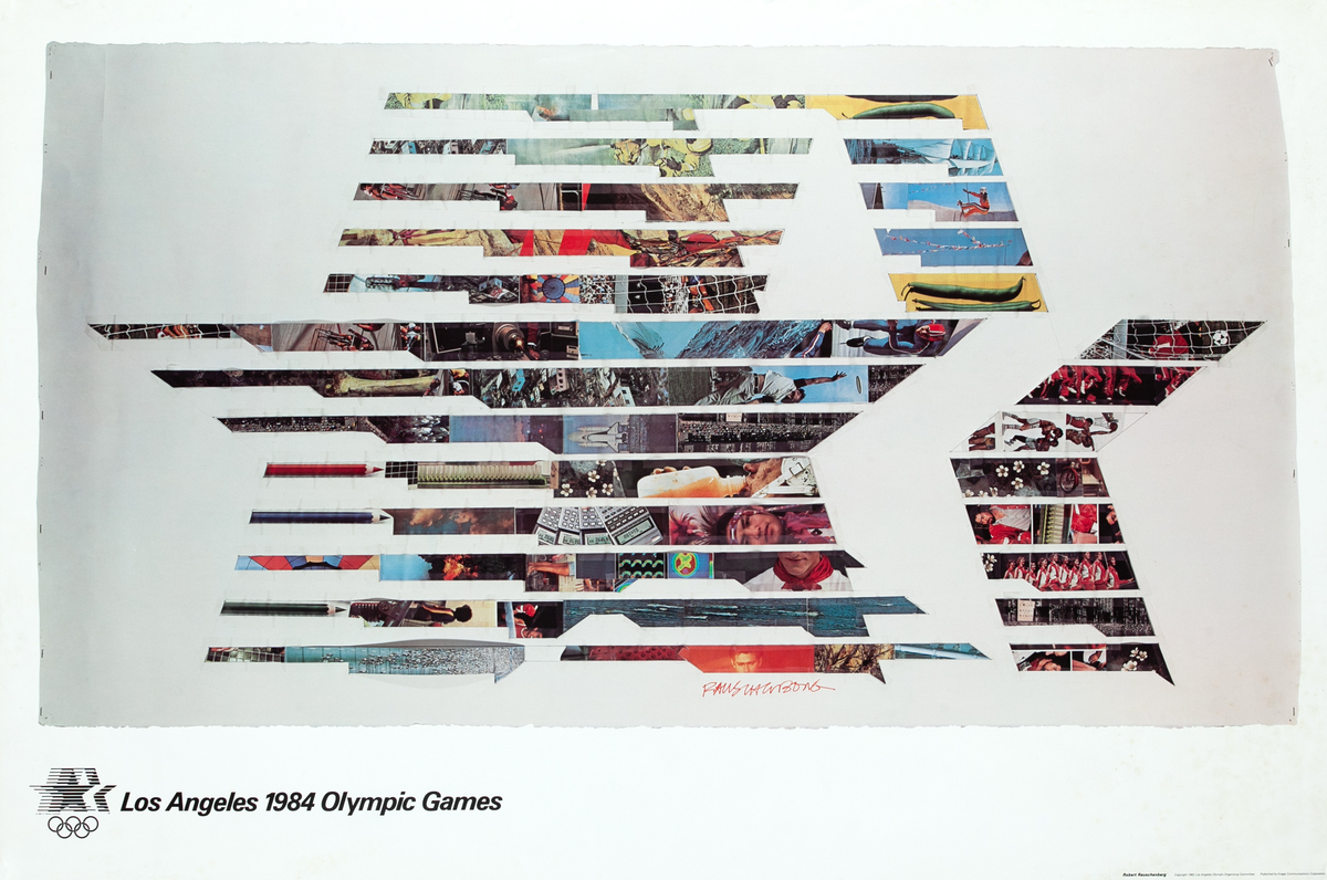 Los Angeles 1984 Olympic Games Original Poster -  Rauschenberg