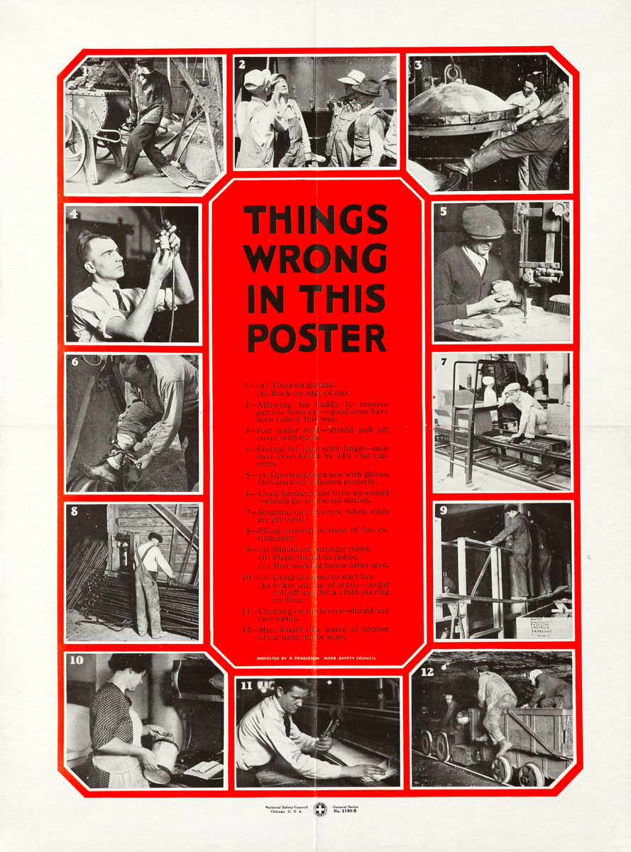 Things Wrong in this Poster Original National Safety Council Poster