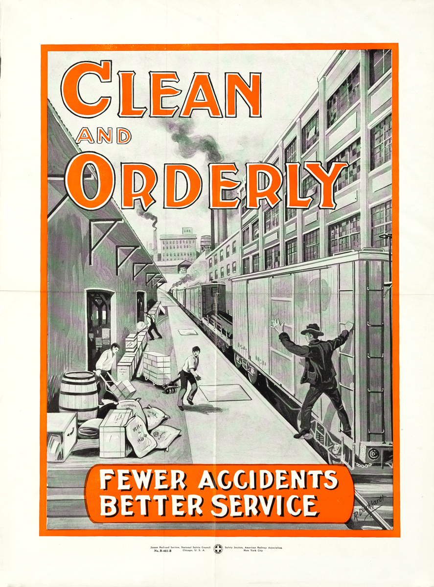 Clean and Orderly Original National Safety Council Poster