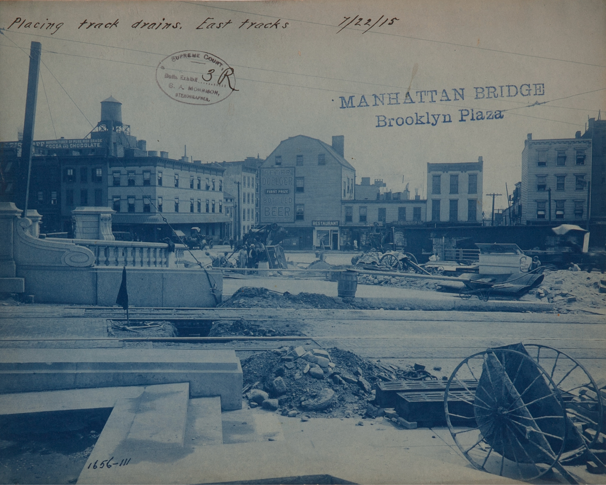 New York City Manhattan Bridge Cyanotype