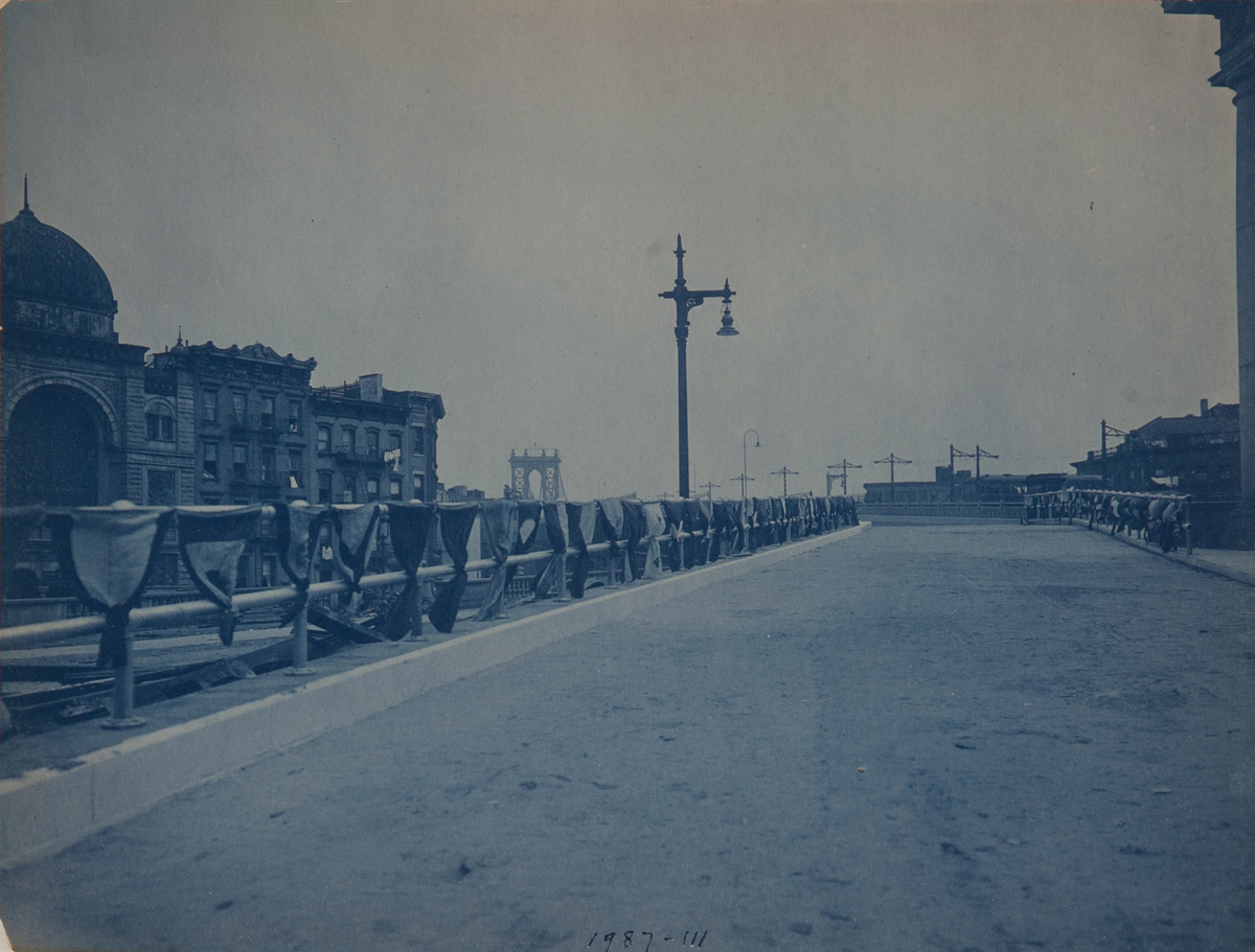 New York City Manhattan Bridge Cyanotype Photograph