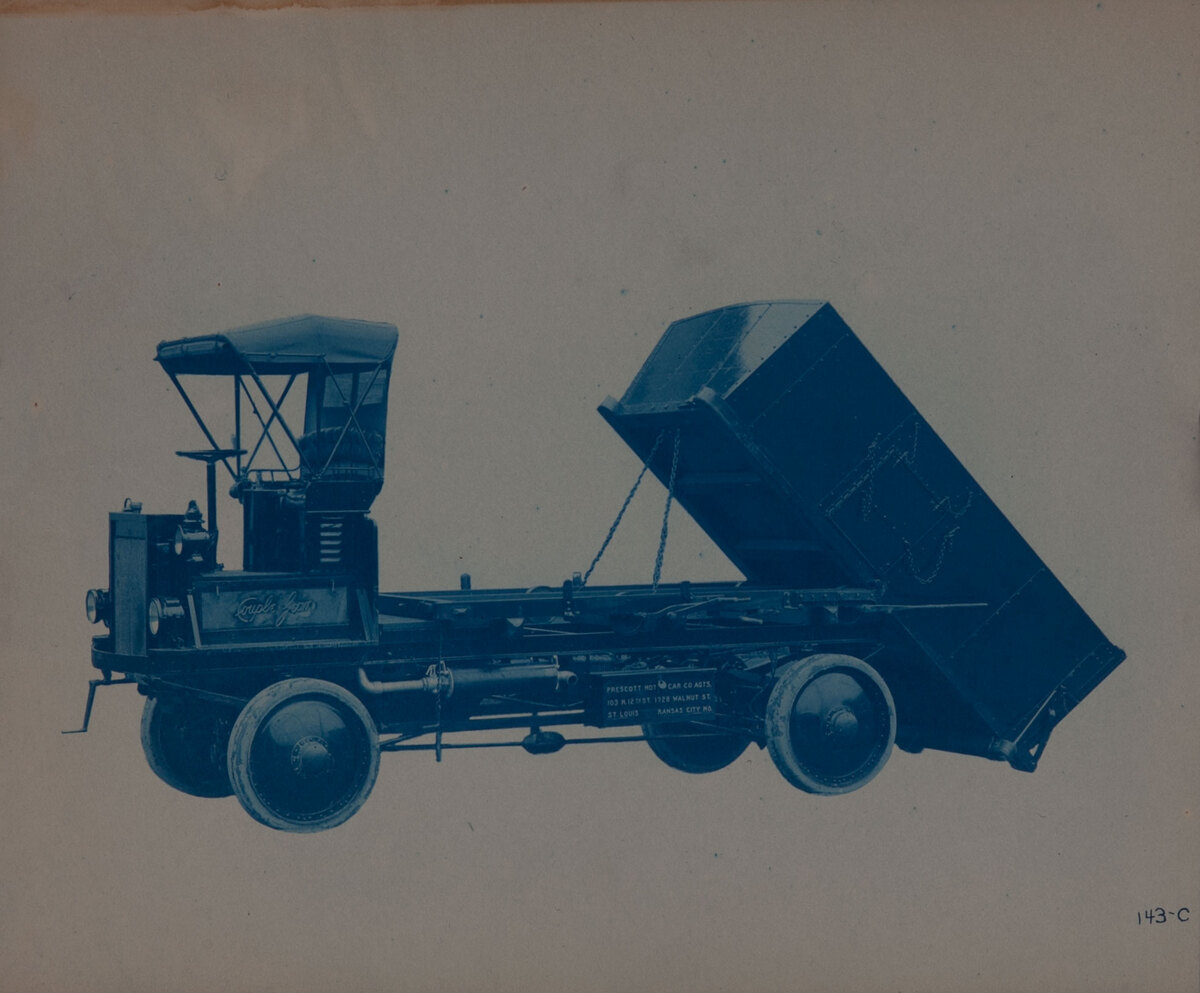 Couple-Gear Freight-Wheel Company Truck Cyanotype Photo 143 C Dump Truck