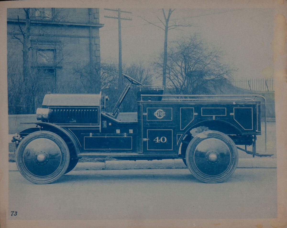 Couple-Gear Freight-Wheel Company Truck Cyanotype Photo CCR Co. 