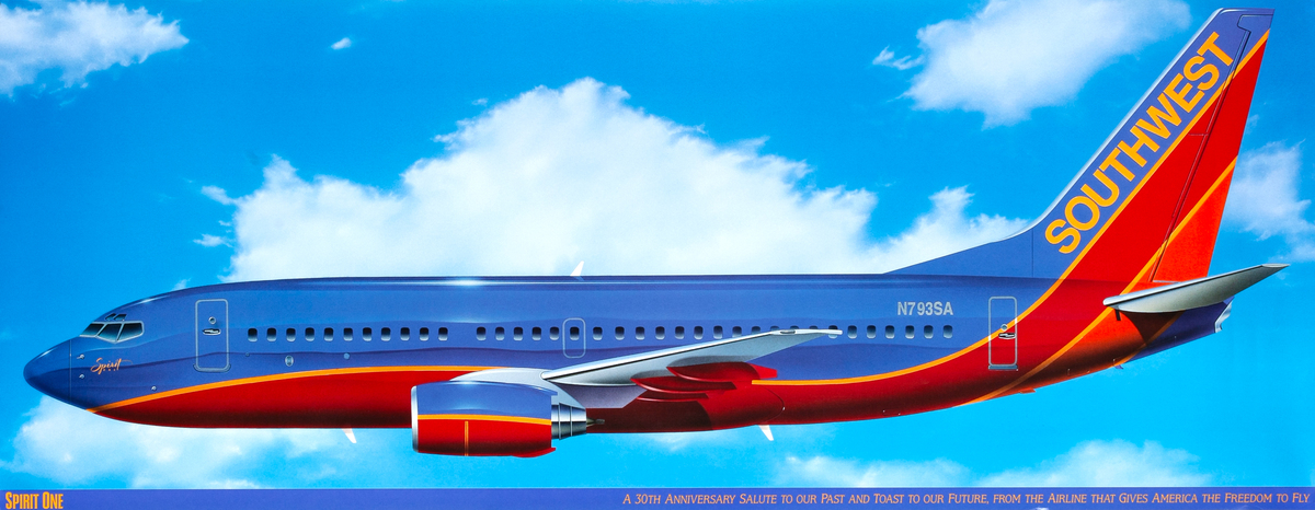 Spirit One Original Southwest Airlines Poster