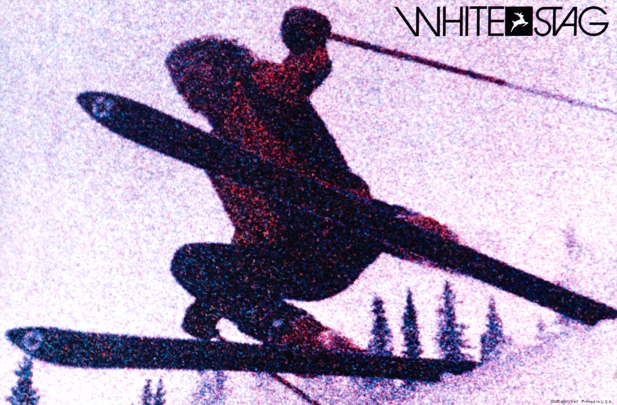 White Stag Ski Clothes Original Advertising Poster Pixelated