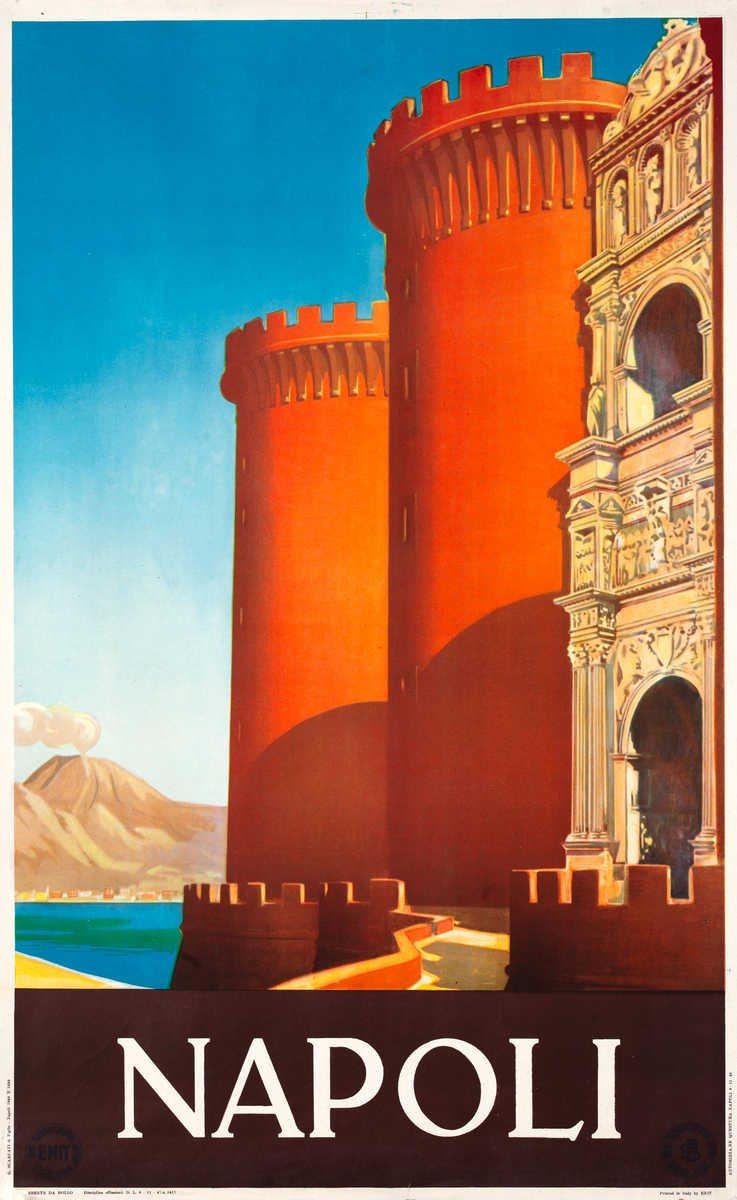 Napoli Italy Original Naples ENIT Travel Poster