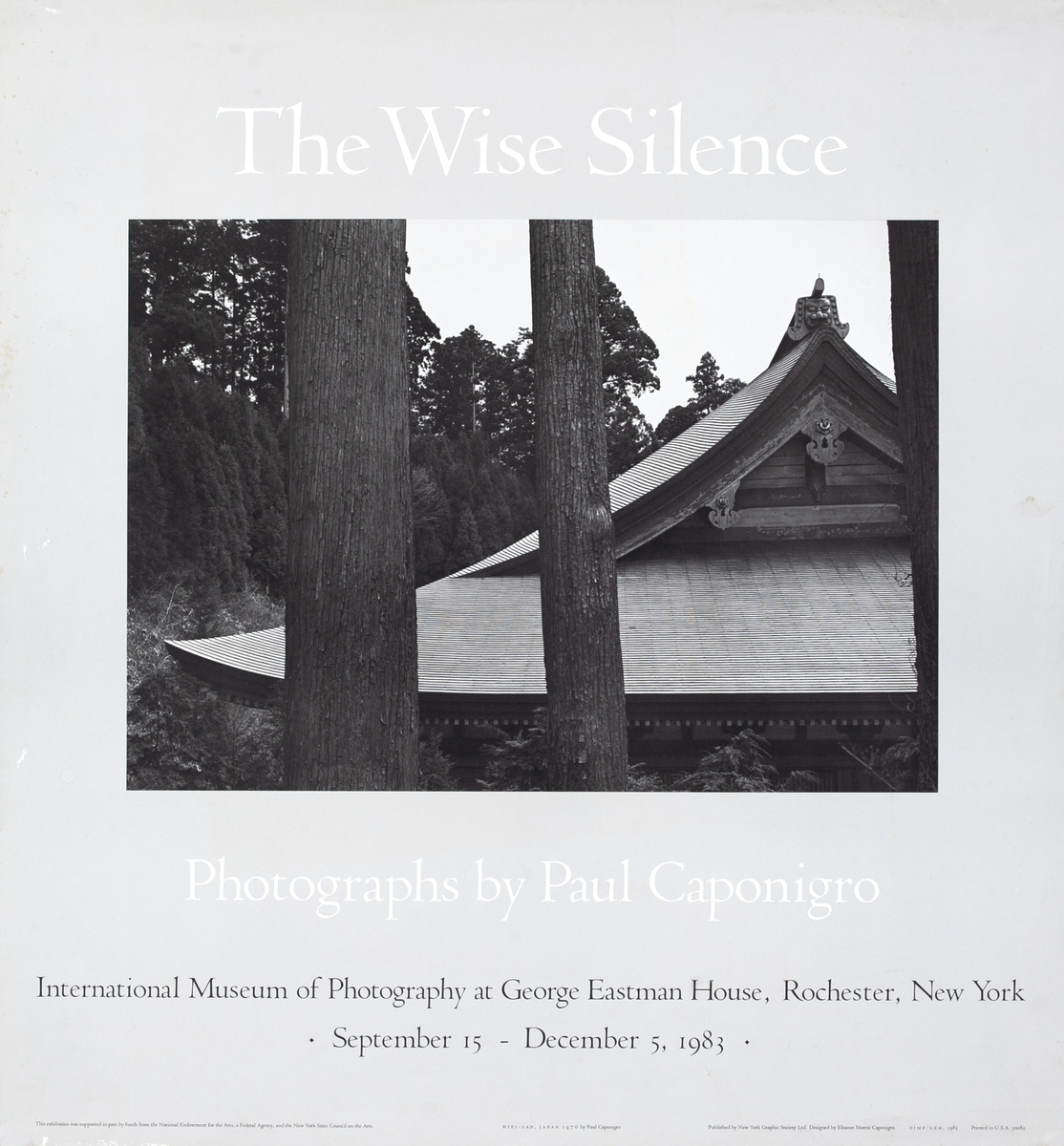 The Wise Silence Photographs by Paul Caponigro Original Exhibit Poster