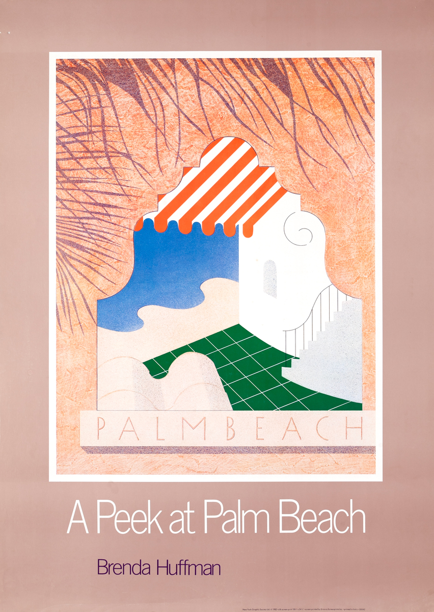 A Peek at Palm Beach Brenda Huffman Original Exhibition Poster