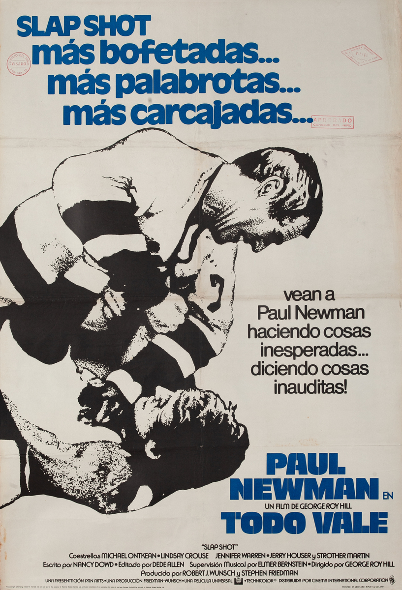 Slap Shot 1 sh Spanish Movie Poster