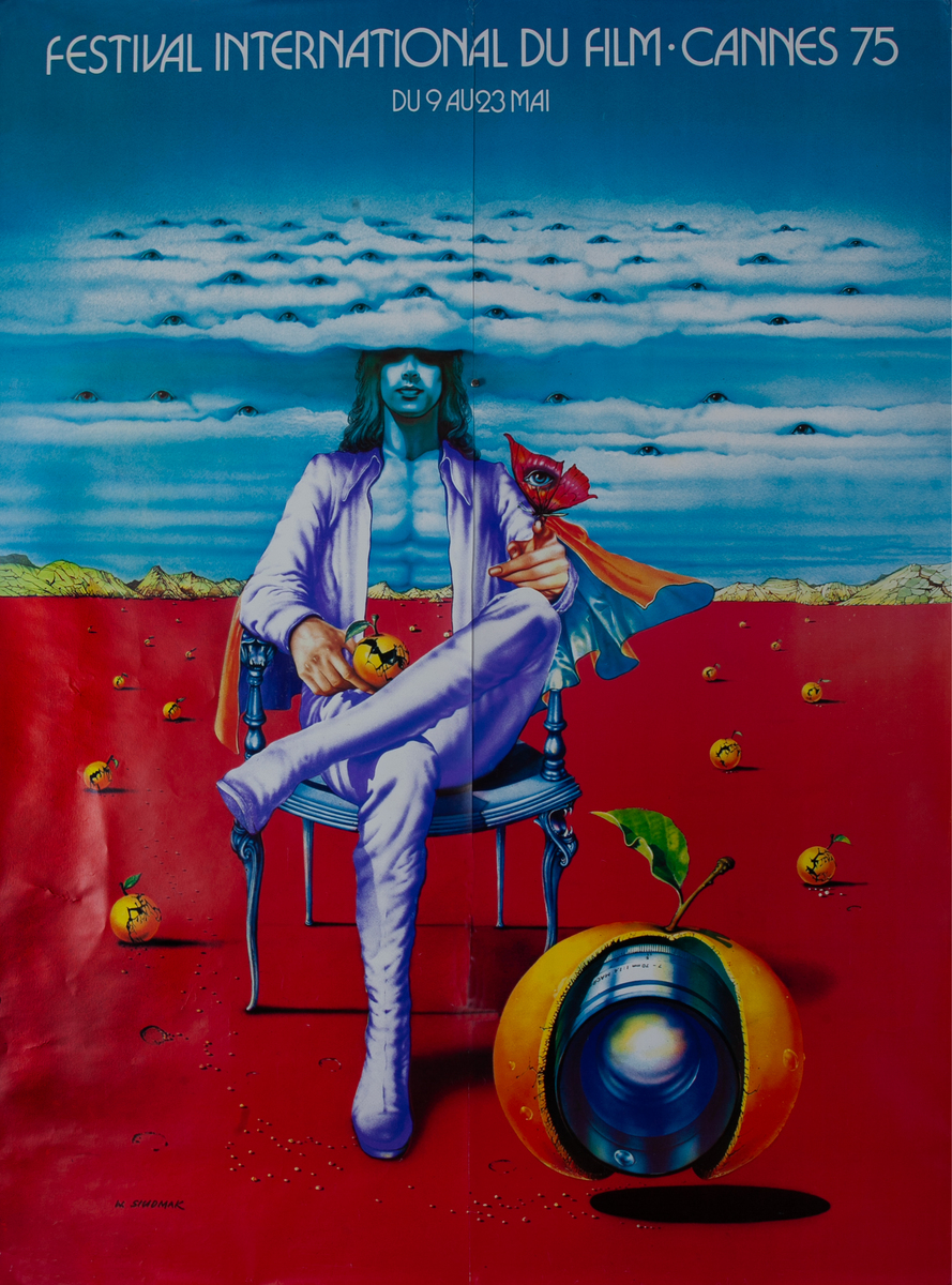 Cannes Film Festival Original Advertising Poster 1975
