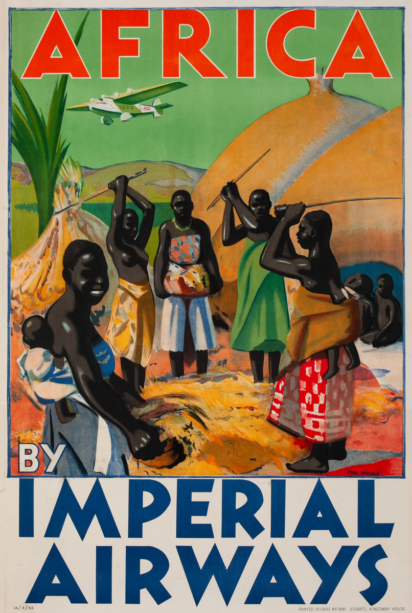 Africa by Imperial Airways Original Travel Poster