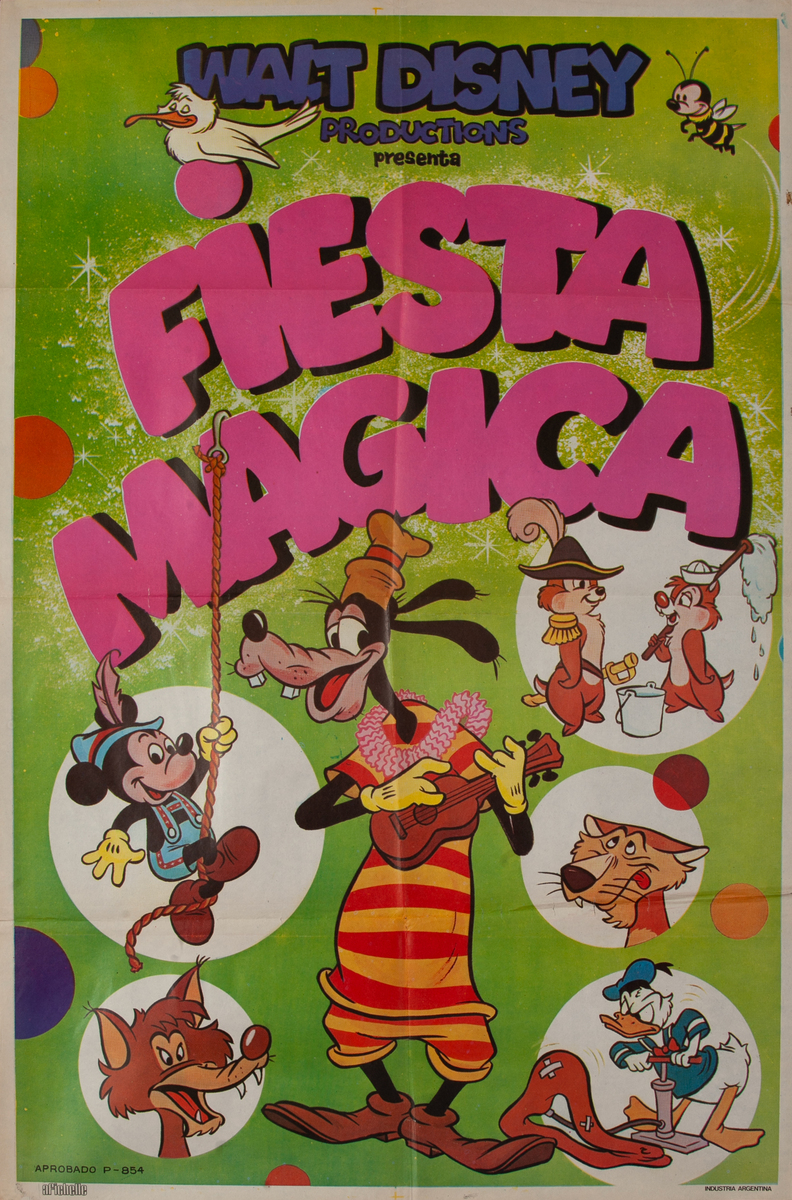 Walt Disney Productions Fiesta Magica, Argentina Movie Poster