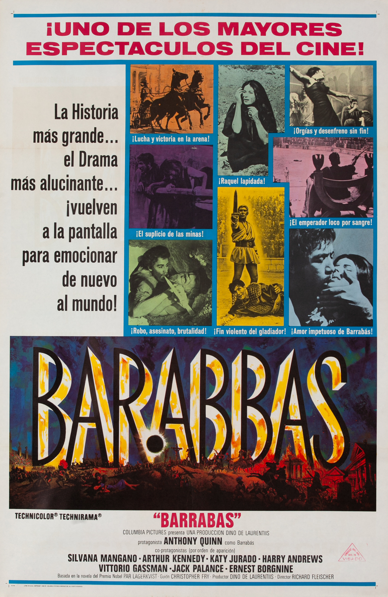 Barabba Spanish 1 Sheet Movie Poster