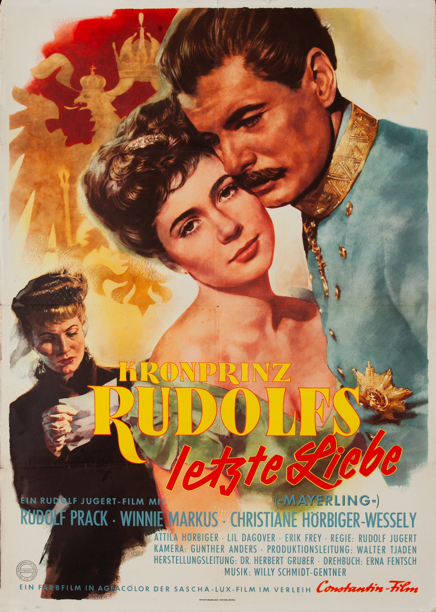 Kronprinz Rudolfs Letzte Liebe Mayerling  German 1 Sheet Movie Poster 