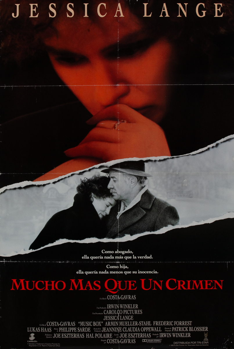 Music Box, Spanish 1 Sheet Movie Poster