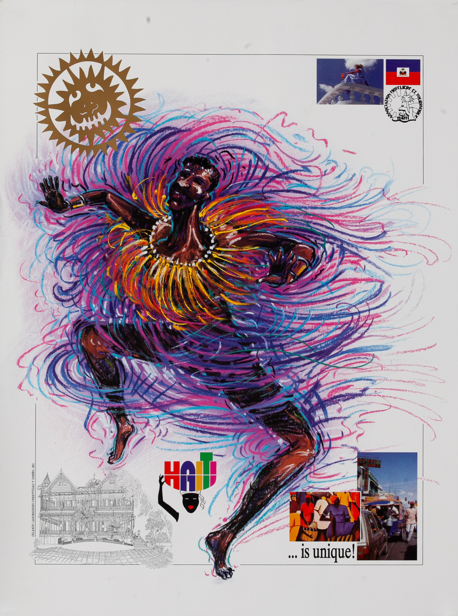 Haiti is Unique Travel Poster Dancer