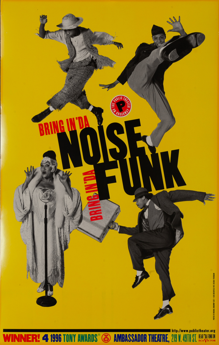 Bring in Da Noise Bring in Da Funk - The Ambassador Theatre ( Window Card ) Yellow