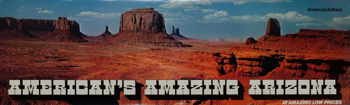 American Airlines American’s Amazing Arizona Travel Poster Monument Valley