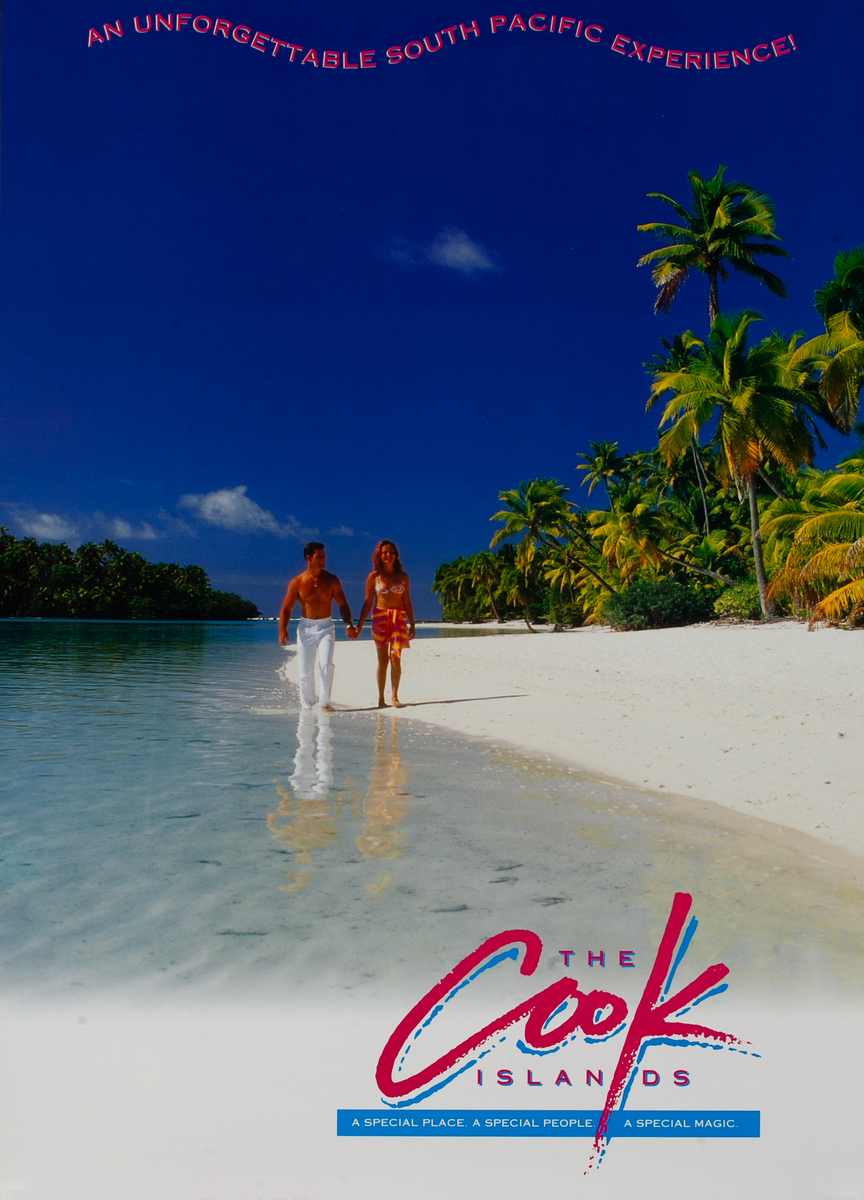 The Cook Islands  An Unforgettable South Pacific Experience. A Special Place - A Special People - A Special Magic Couple on Beach