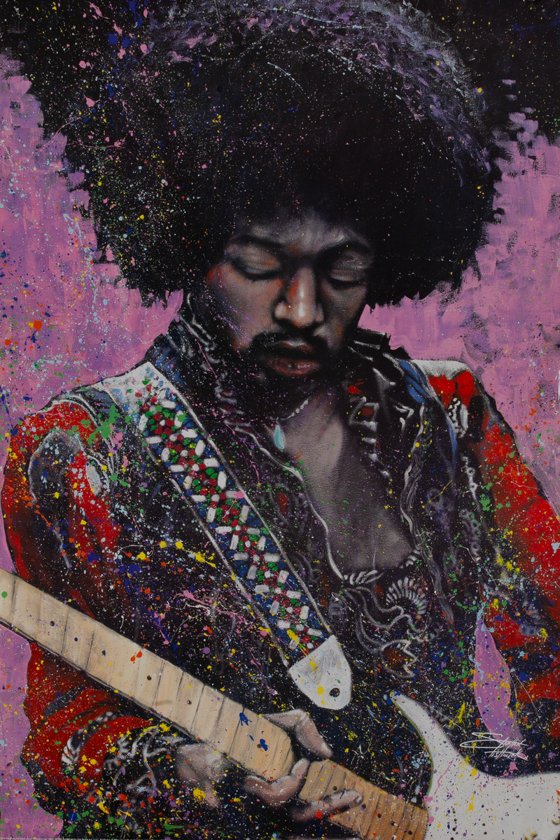 Jimi Hendrix Get Down Psychedelic Poster 