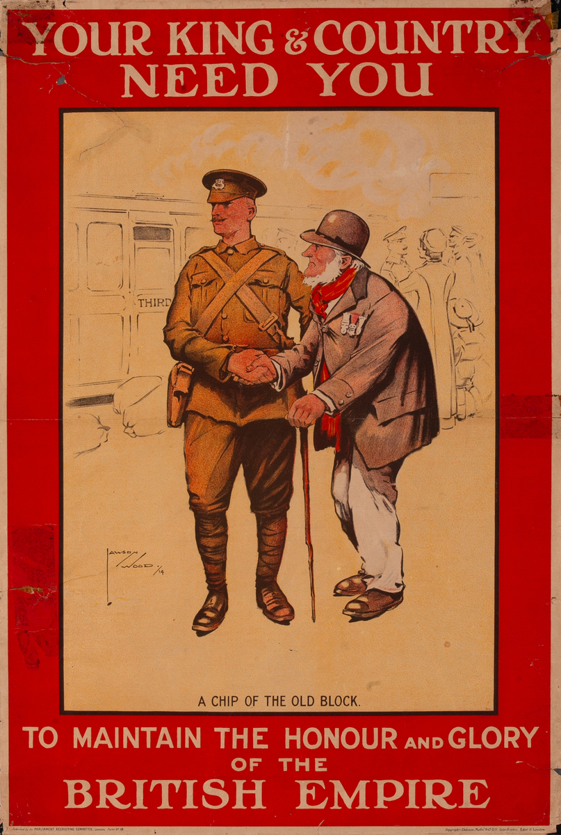 Your King & Country Need You to Maintain the Honour and Glory of the British Empire, British Recruiting Poster PRC 18