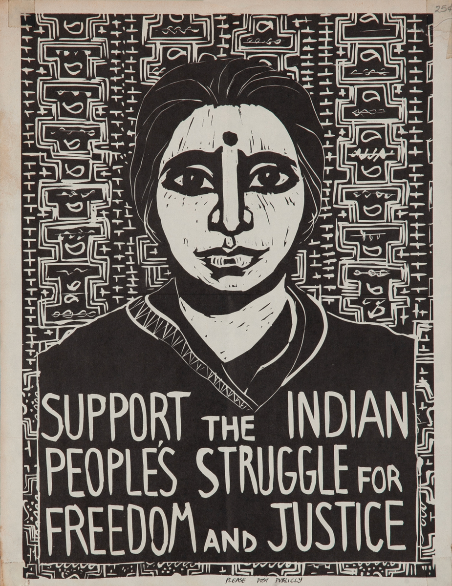San Francisco Poster Brigacde Support the Indian People’s Struggle for Freedom and Justice