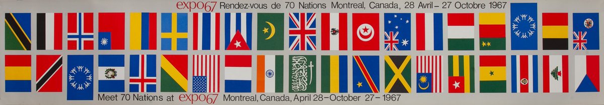 Montreal Expo 67 Flags of Nations Posters