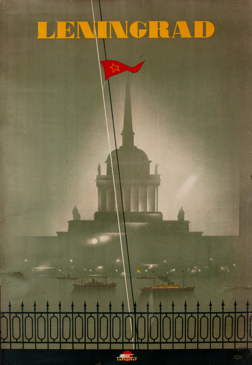 Leningrad Intourist USSR Travel Poster
