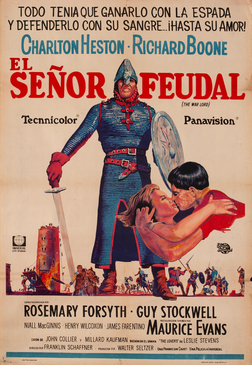 The War Lord, Argentinean Movie Poster