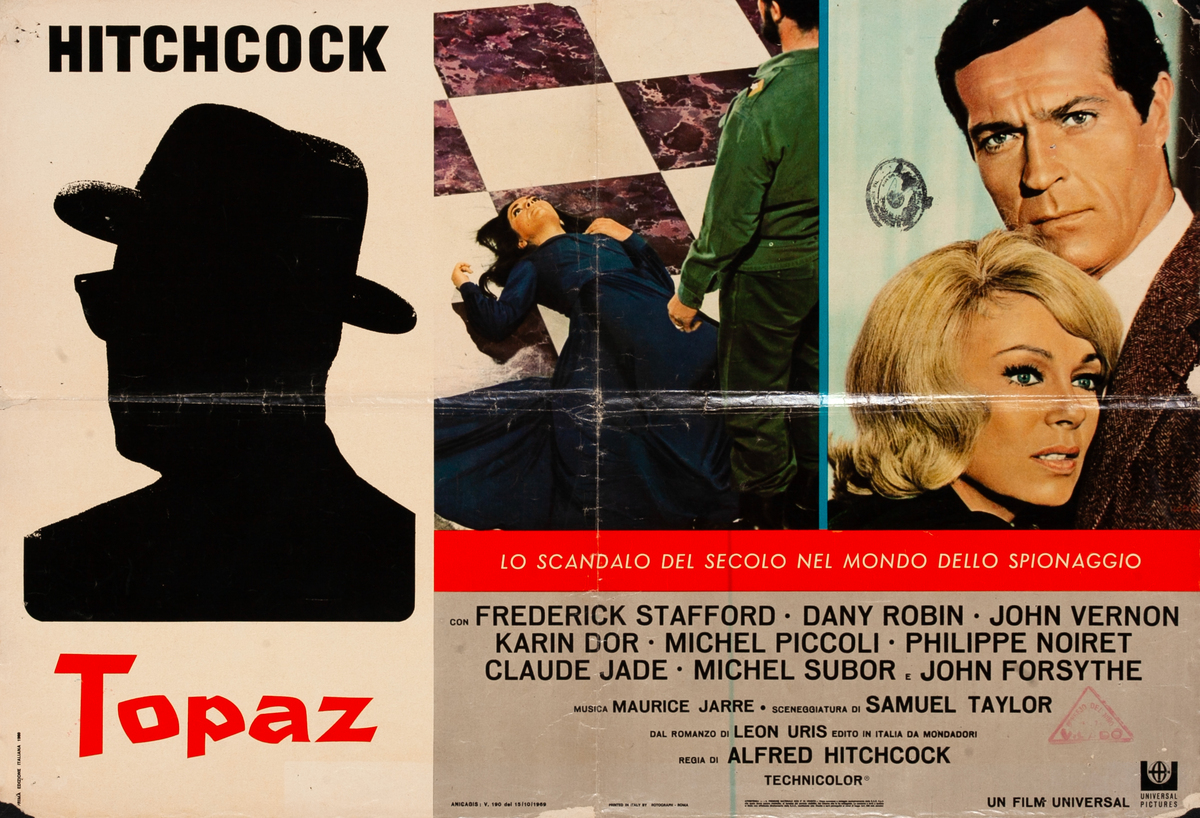 Alfred Hitchcock's Topaz Italian photobusta poster set