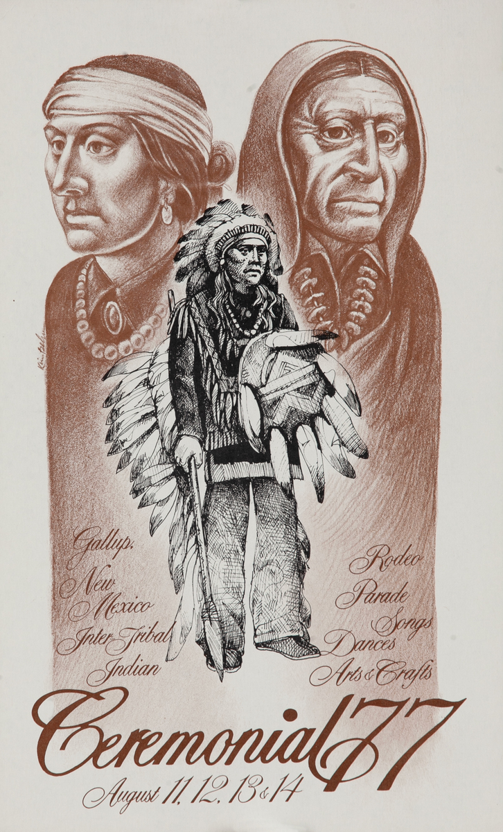1977 Inter-Tribal Indian Ceremonial Gallup Poster