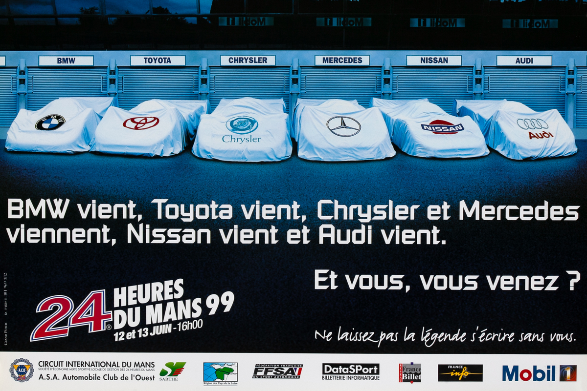 24 hours Le Mans 1999 Original Racing Poster