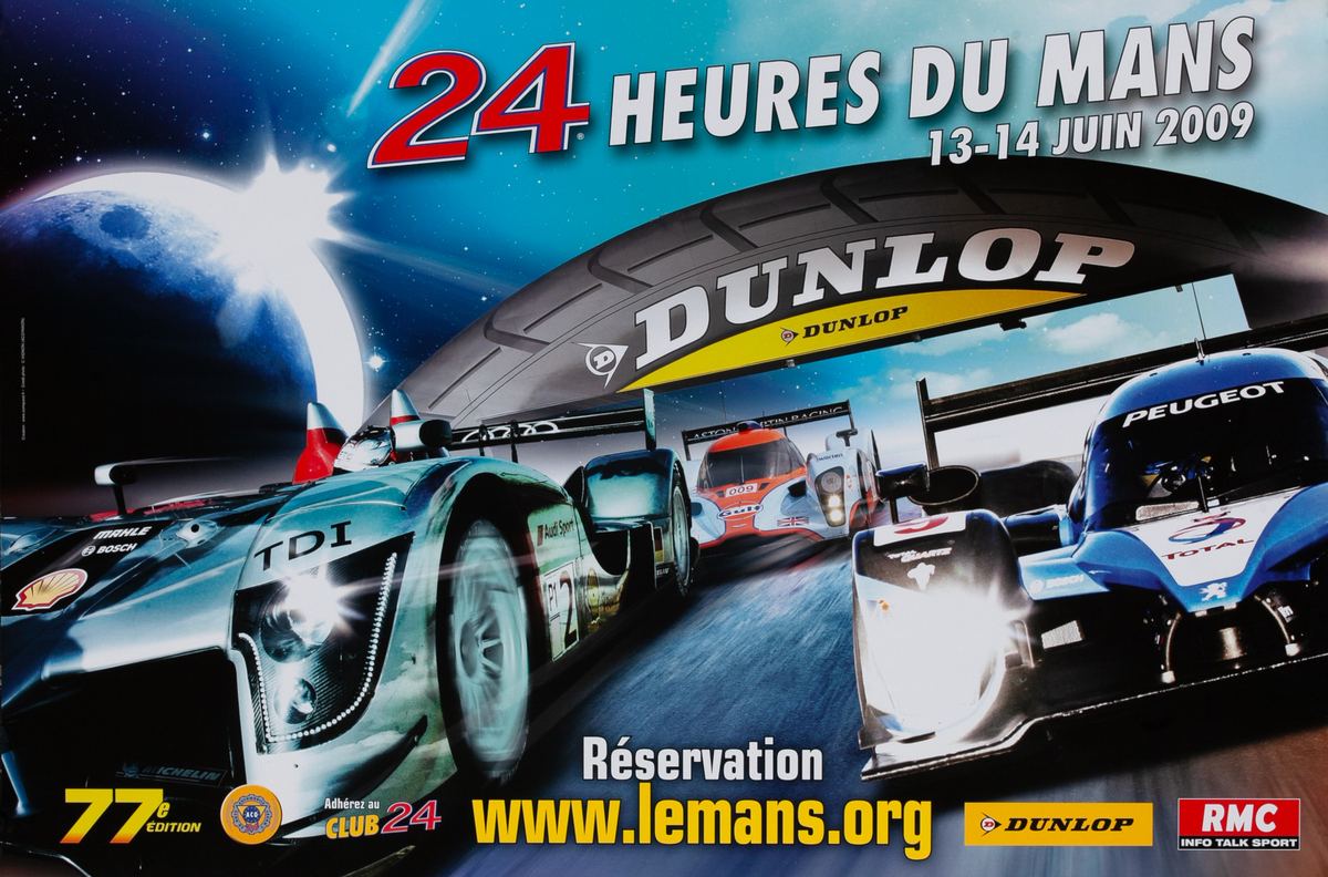 24 hours Le Mans 2009 Original Racing Poster